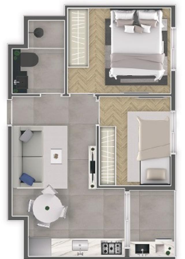Apartamento, 2 quartos, 34 m² - Foto 2