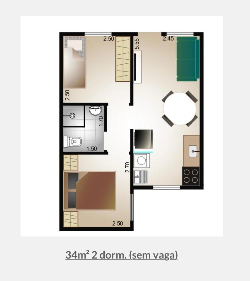 Apartamento, 2 quartos, 45 m² - Foto 13