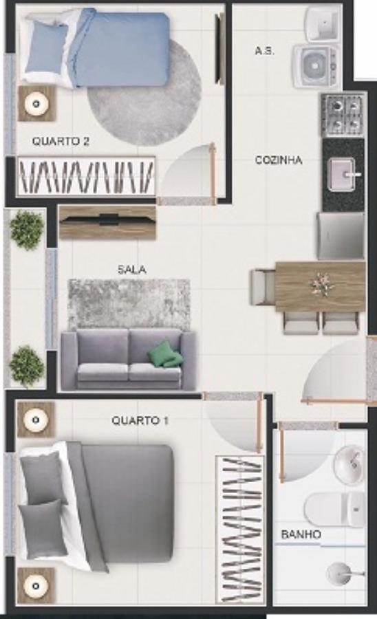 Apartamento, 2 quartos, 34 m² - Foto 20