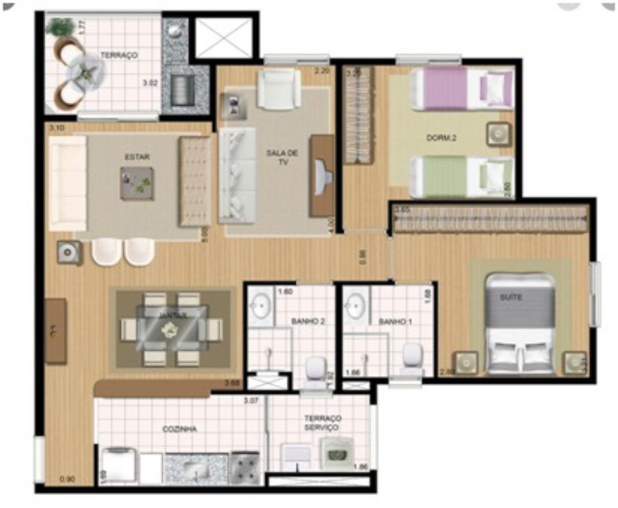 Apartamento, 3 quartos, 76 m² - Foto 13